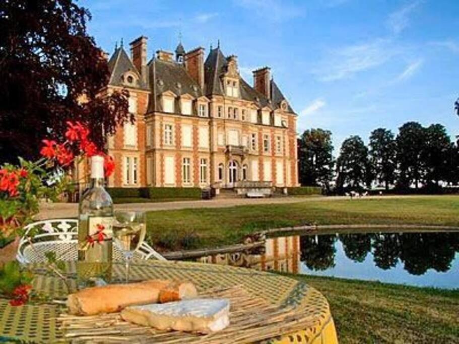 Charming Romantic Tower In Chateau Estate Ocquerre Exterior photo